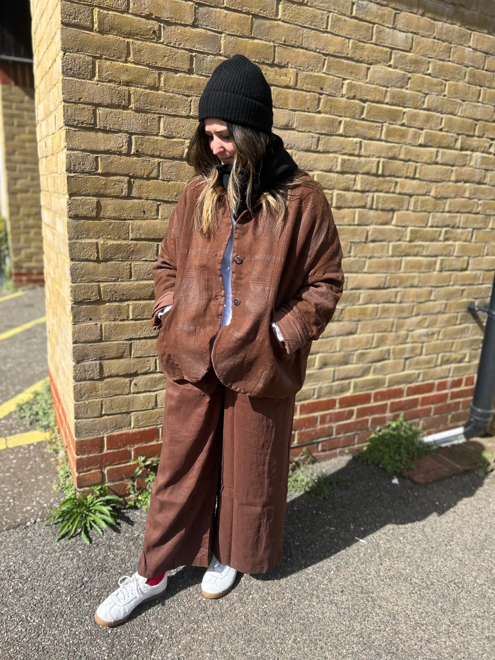 Hannoh Wessel H+ wool and linen jacket - Vivienne - cinnamon self